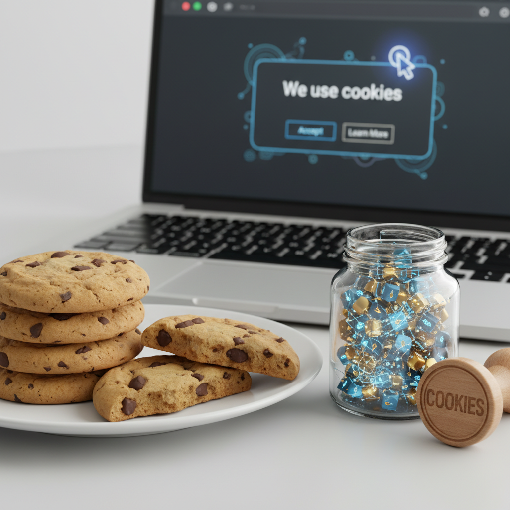 Cookies policy and cookie consent graphic — The Cryptic Dispatch