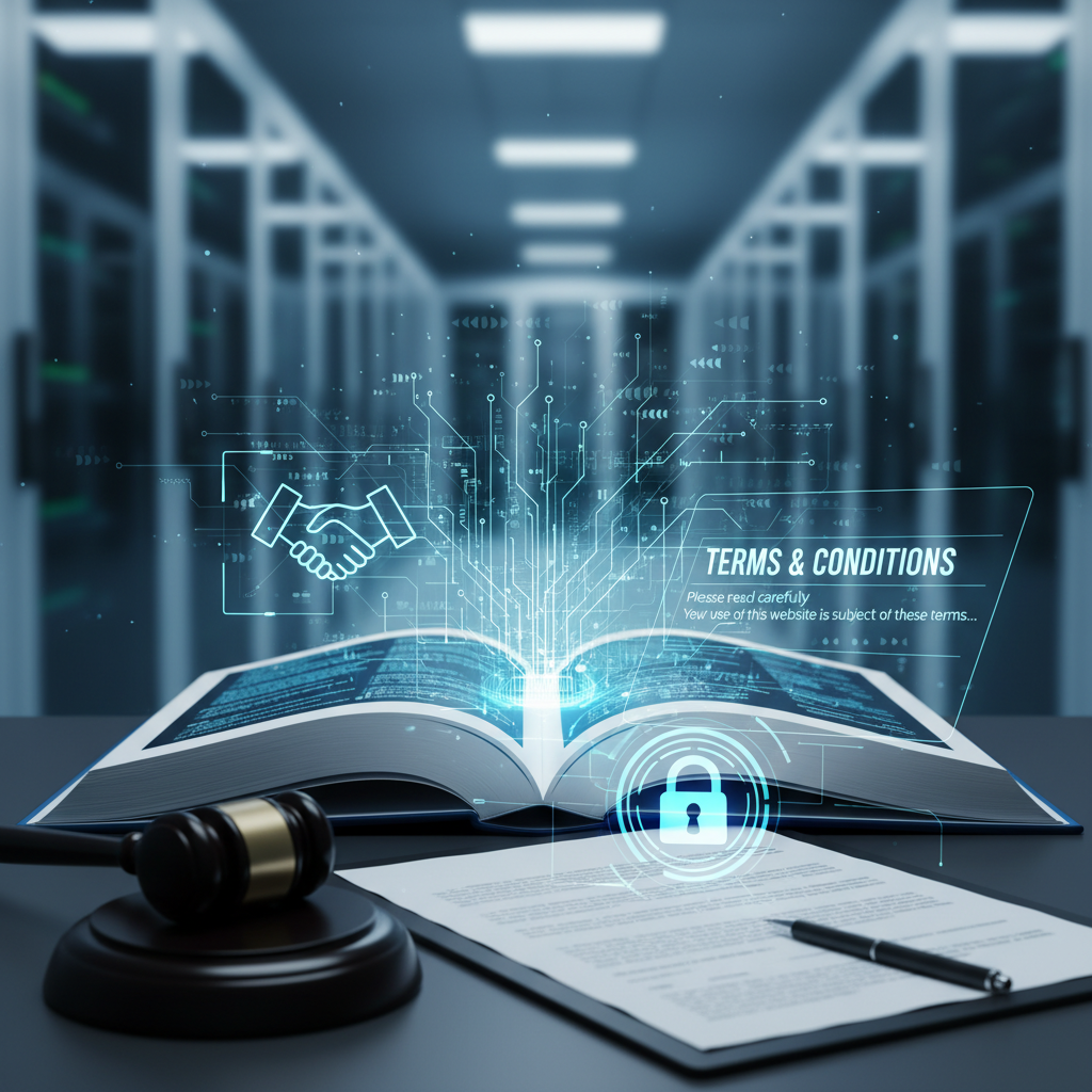 Terms and conditions document graphic — The Cryptic Dispatch